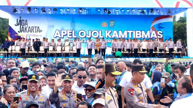 Kapolri Pimpin Apel Ojol Kamtibmas Demi  Keamanan yang kondusif